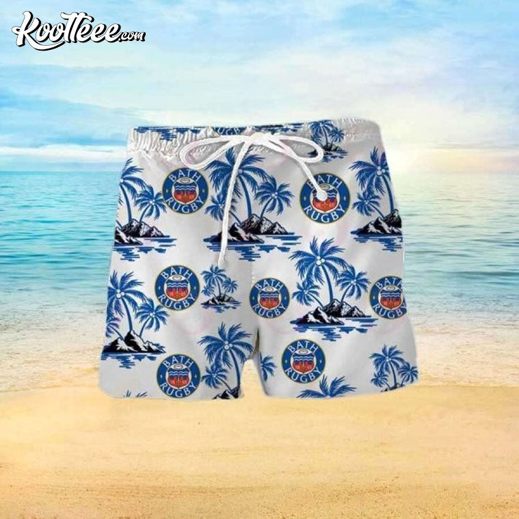 Bath Rugby Premiership Custom Name Hawaiian Shirt And Shorts