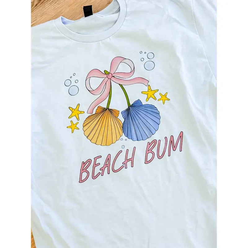 Beach Bum Shells Graphic Top