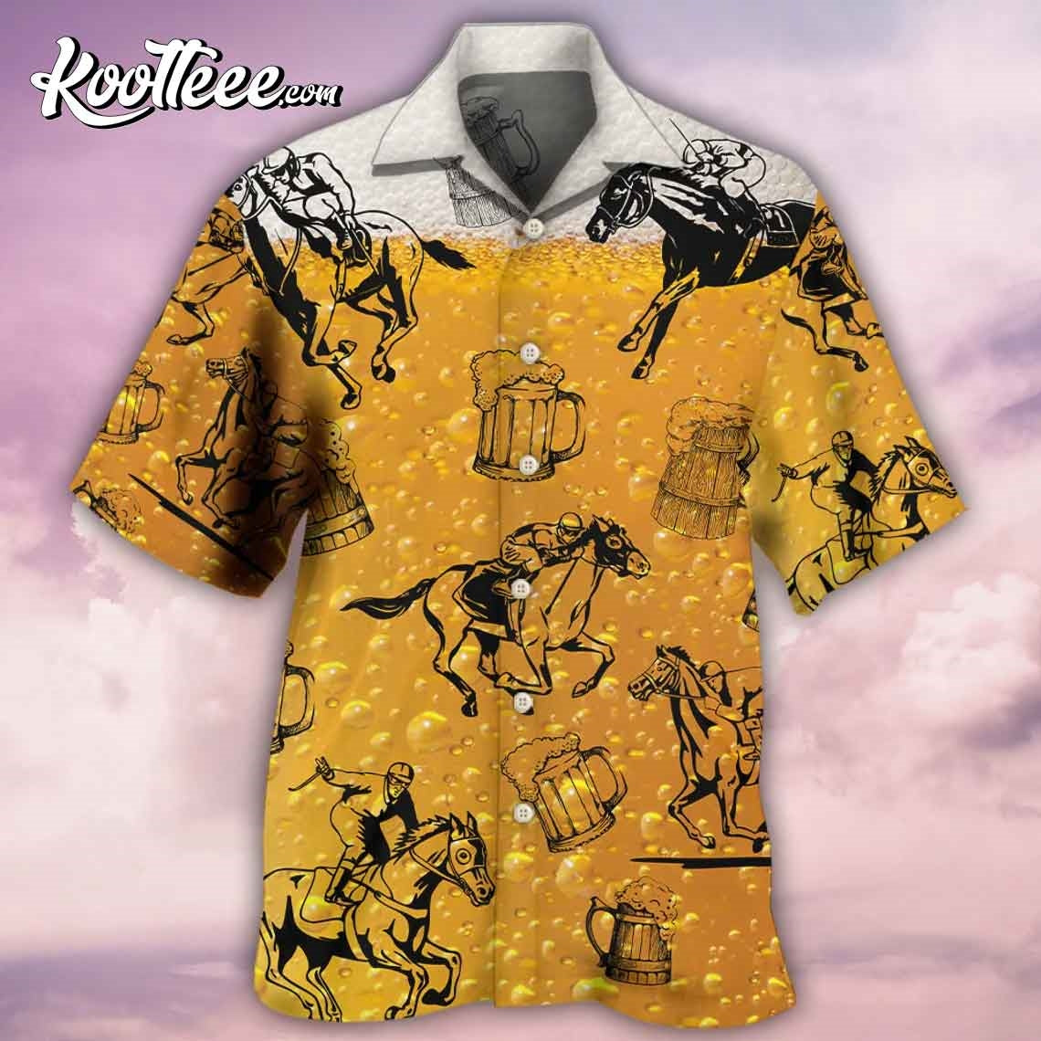 Beer Days Horse Racing And Beer Hawaiian Shirt And Shorts