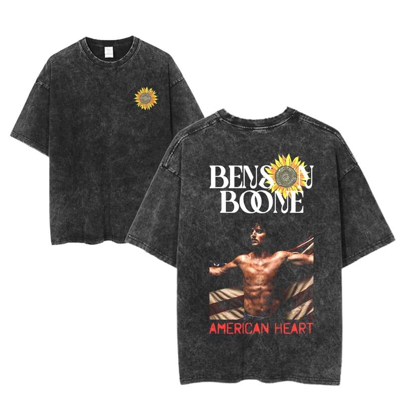 Benson Boone American Heart Tour T-shirt, 2025 American Heart Tour Tee, Benson Boone Concert Music Shirt, Gift For Lovers