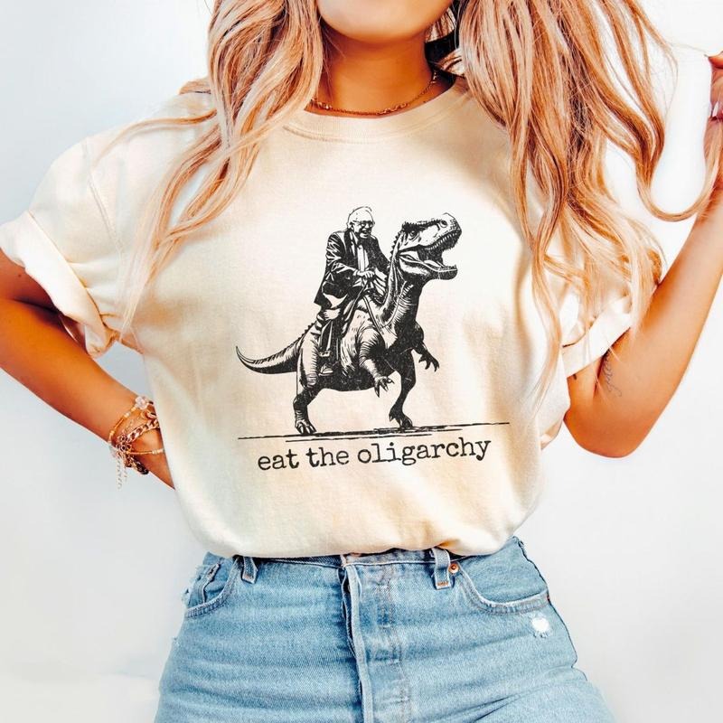 Bernie Sanders Tshirt, Fight Oligarchy Tour Shirt, Resist Protest Shirt, Eat The Rich, Unisex Short Sleeve Tee