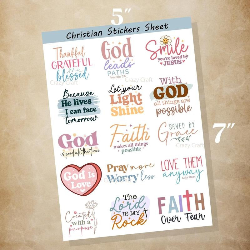 Bible Verse Sticker Pack, Bible Journaling, Prayer Journaling, Faith Stickers 5x7 18 pieces T-Shirts, Hoodie, Sweatshirt