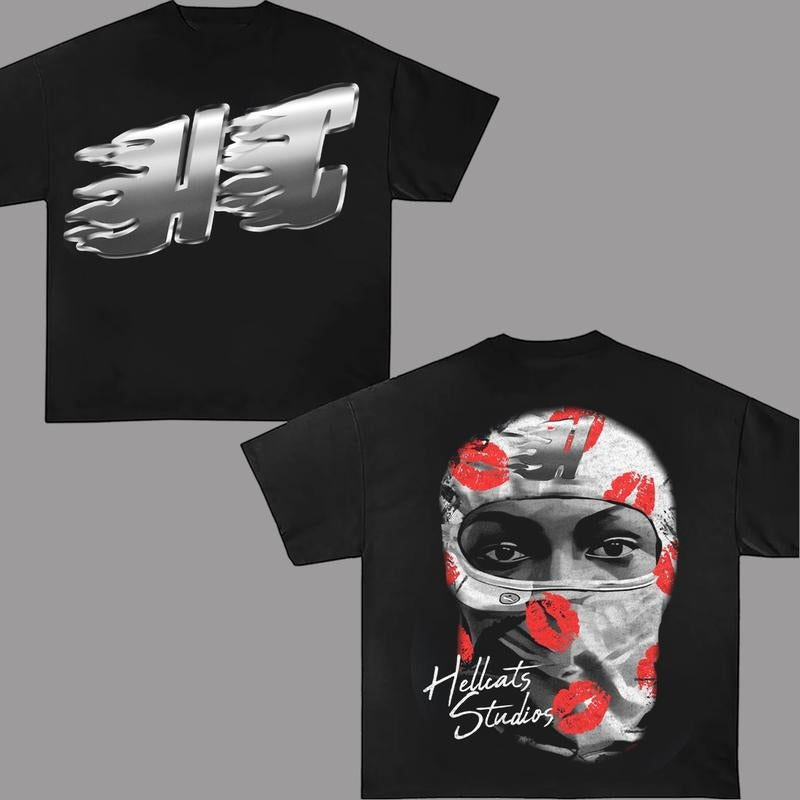 Big Head HipHop Unisex Y2k Clothing Graphic Tees Oversized Top Streetwear