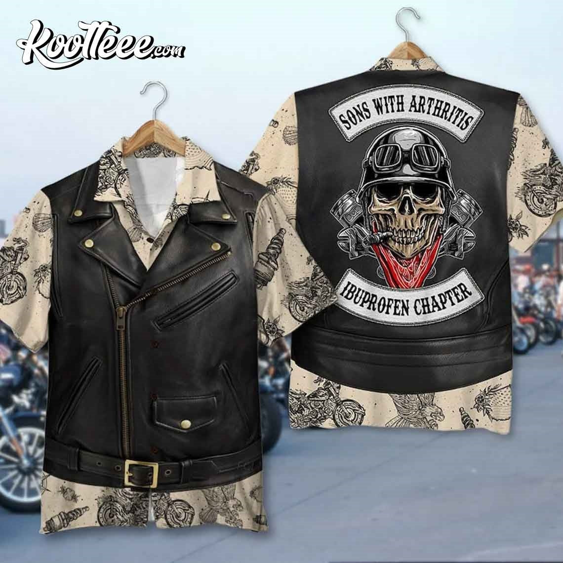 Biker Sons Of Arthritis Ibuprofen Chapter Hawaiian Shirt