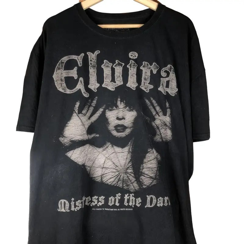 Black Elvira Mistress of Darkness Unisex T-Shirt Collection ! Hoodie, Sweatshirt | InkThreadWorks.com