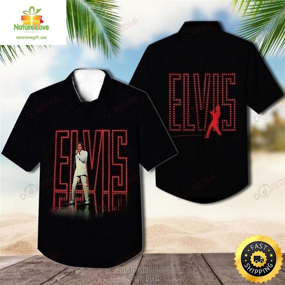Elvis Presley Hawaiian Shirt Cool Gift for Music Fans