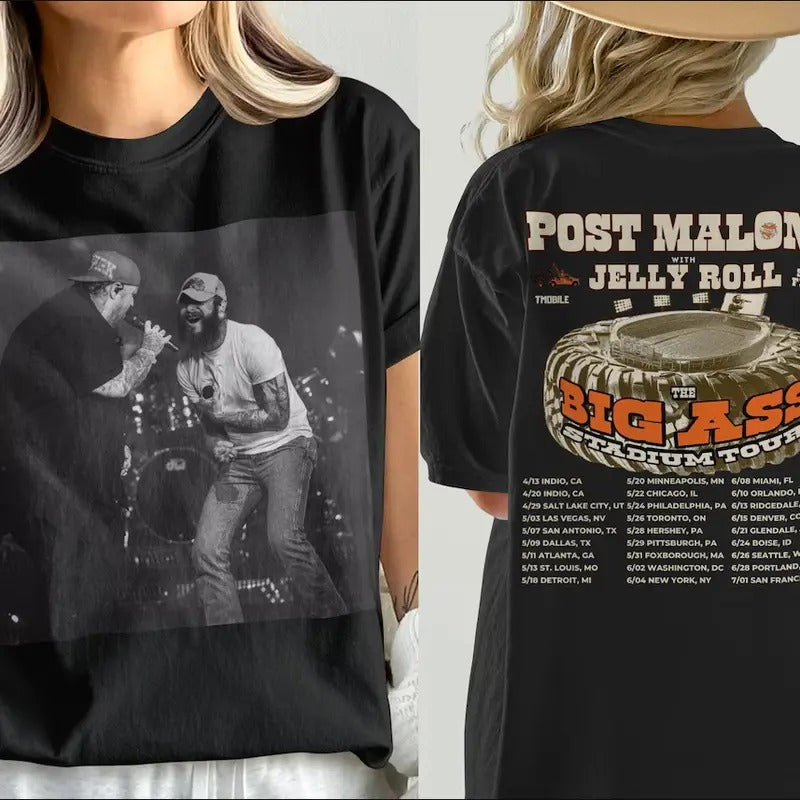 Black Maloneee Joll Tour Tee, Big Ass Stadium Tee
