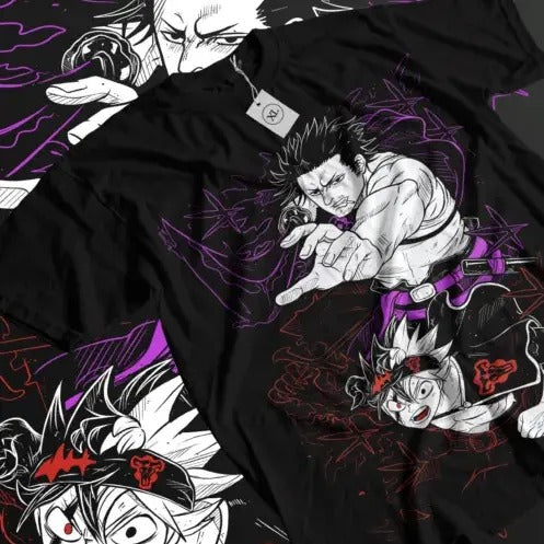 Black clover Yami Sukehiro Asta Yuno T-shirt Girl Gifts Black Shirt All Size Hoodie, Sweatshirt | InkThreadWorks.com