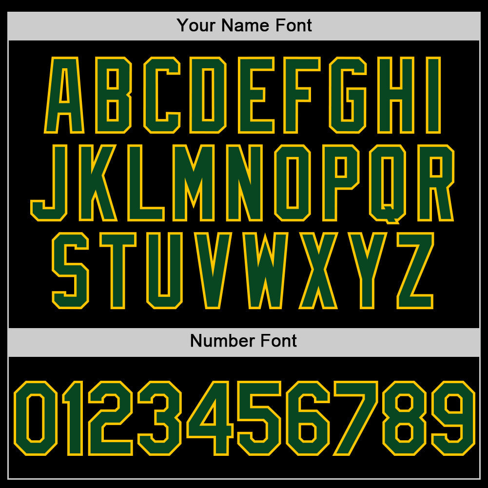 Custom Black Green-Yellow Mesh Authentic Throwback Baseball Jersey