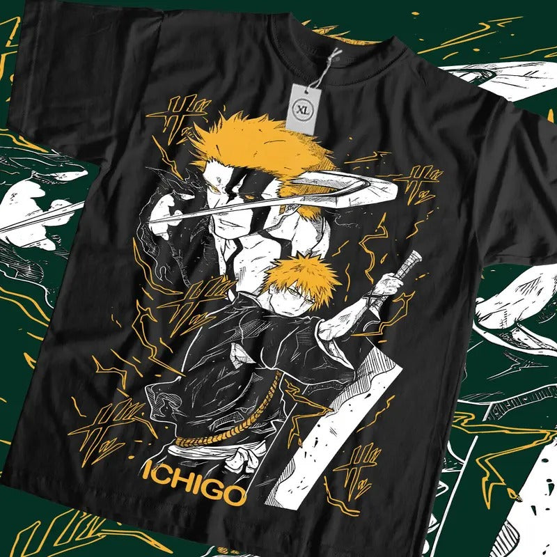 Bleach Ichigo Kurosaki Manga New T-Shirt S-4XL,Anime,Manga,Graphic Tee Tshirt S-4XL