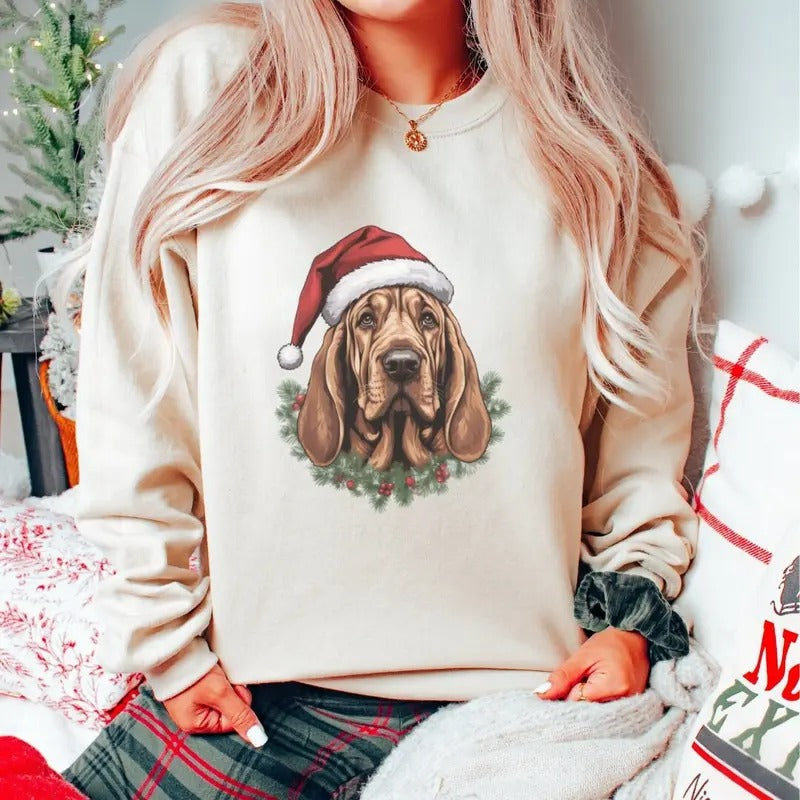 Bloodhound Sweatshirt, Bloodhound, Bloodhound Dog Christmas Sweater, Dog Lovers Gifts, Dog Mom and Dad, Winter and Fall...