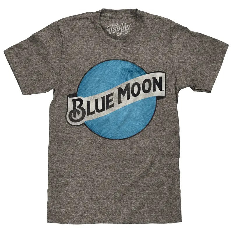 Blue Moon Color Logo T-Shirt - Gray Hoodie, Sweatshirt | InkThreadWorks.com