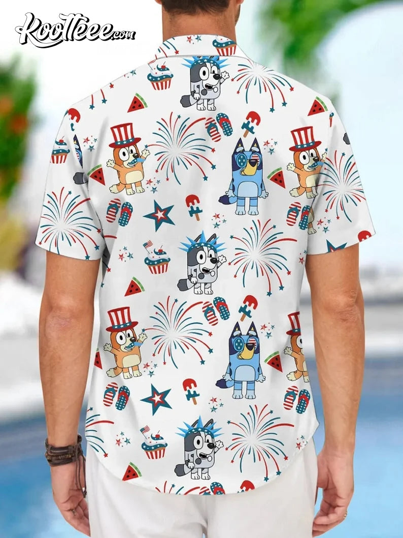 Bluey 4th Of July Hawaiian Shirt