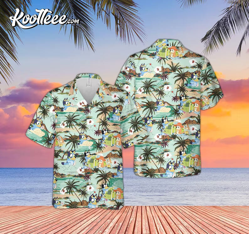 Bluey Dad Bluey Family Hawaiian Shirt