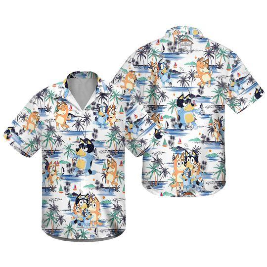 Bluey dad family hawaiian shirt gift for family and friend 2709192