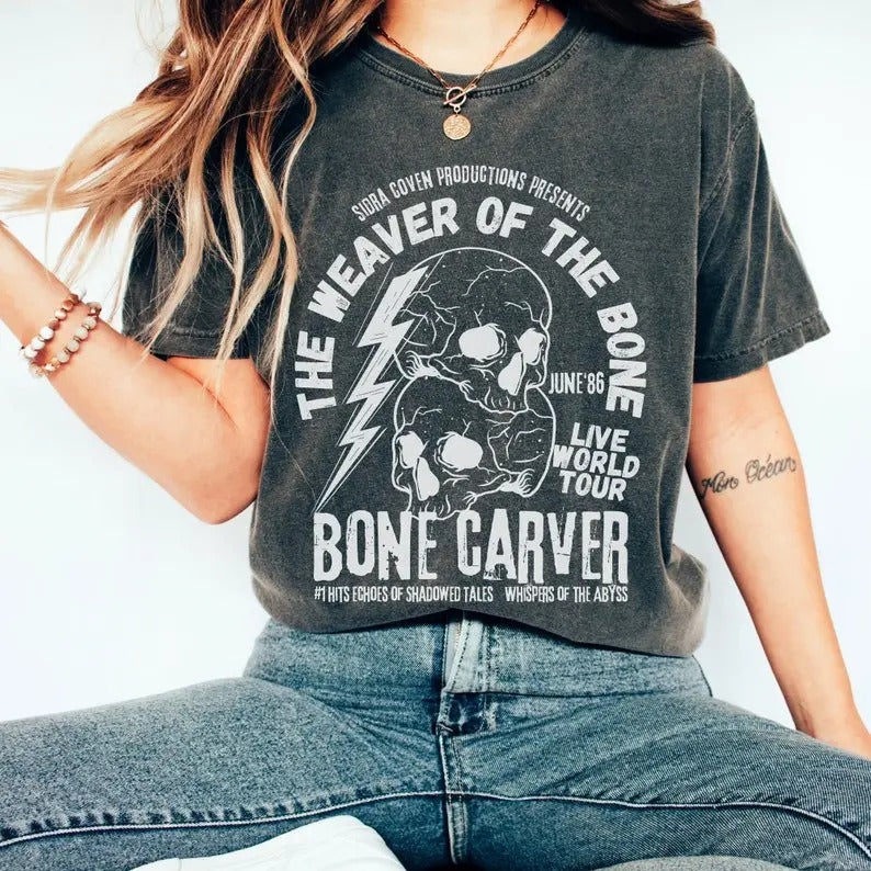 Bone Carver Shirt Distressed Band shirt Acotar Shirt Acotar Merch S J Maas Merch Bookish Merch Booktok Merch SJM Universe...