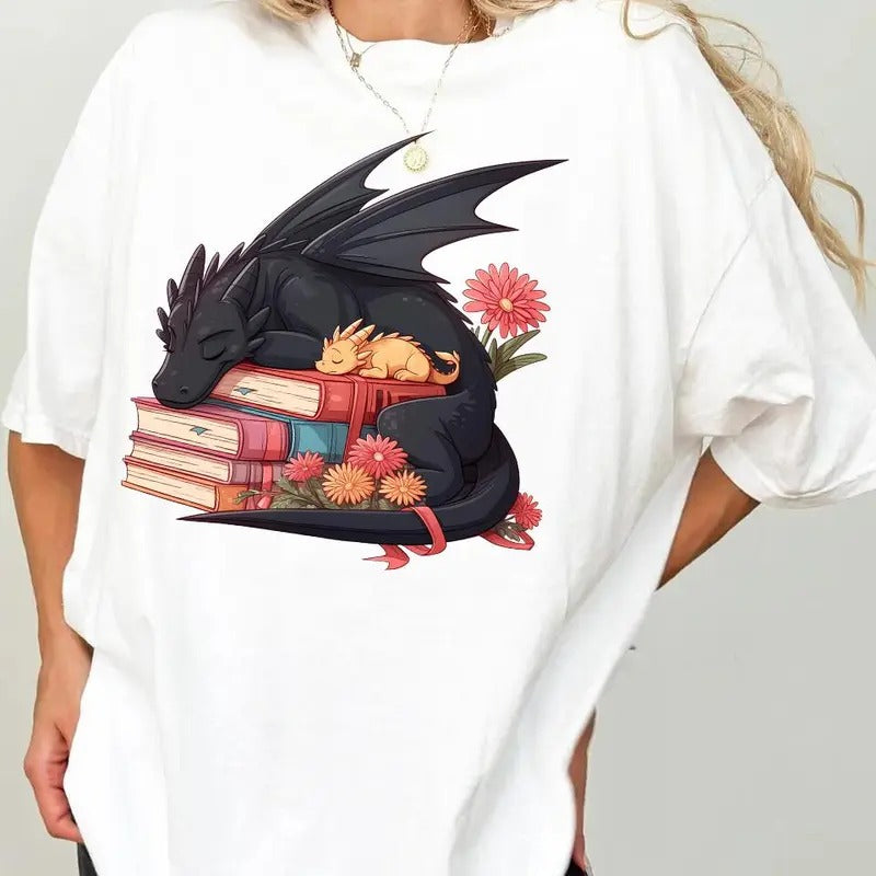Book Dragon shirt, Booktok Merch, Fourth Wing shirt, Basgiath War College, Tairn, Iron Flame merch, Rebecca Yarros , Onyx...