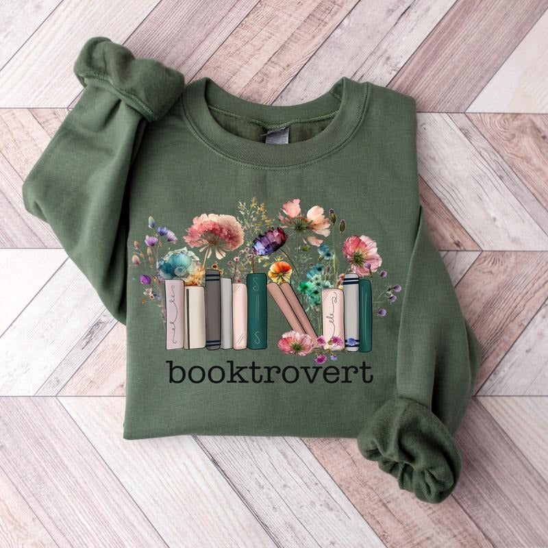 Book Shirt, Booktrovert Sweat, gifts for Book Lovers, Gifts for Women, Book Shirts for Women, Bookish Gifts Hoodie,...