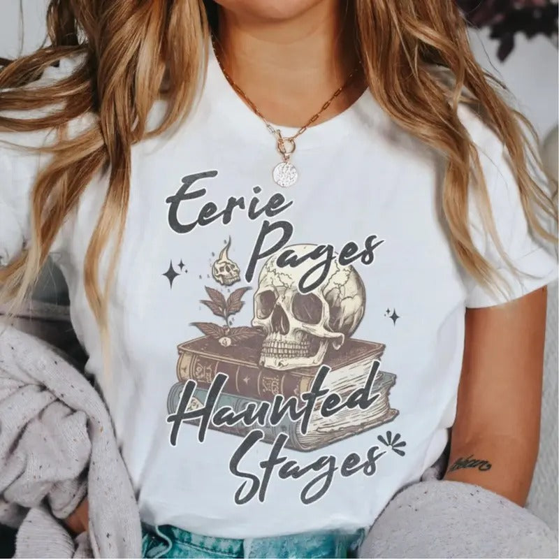 Bookish Halloween T-Shirt DRG, Spooky Funny Halloween T-Shirt, Halloween Reading T-Shirt DRG, Halloween Book Lover Gift...