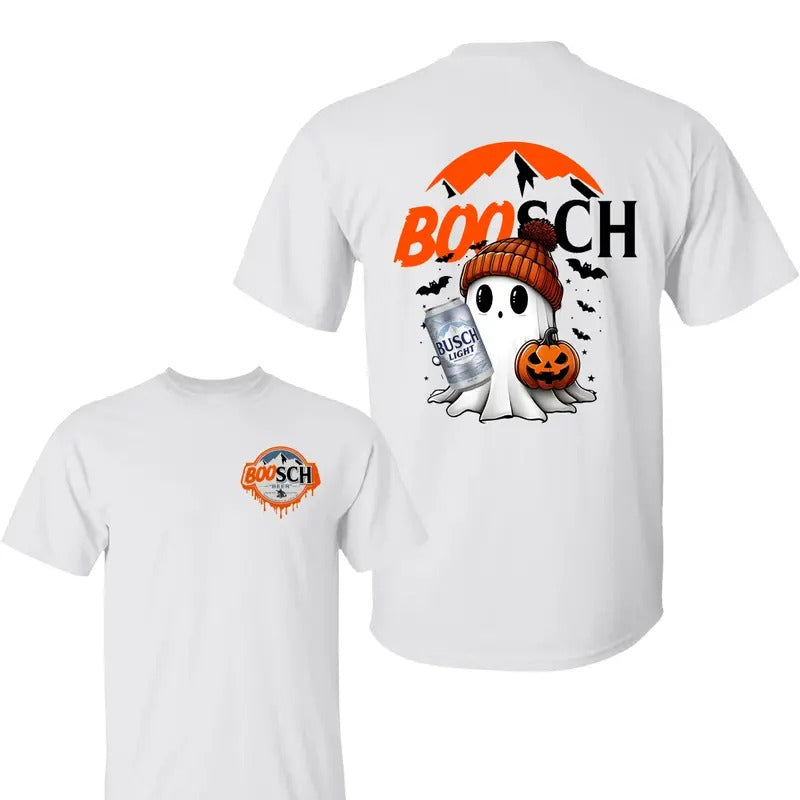 Boosh Light Cute Boo Ghost Halloween Shirt, Boosh Light Tshirt, Halloween Shirt, Halloween Sweatshirt, Unisex Classic Cotton Tee with 2 Sided Graphic Print in All Sizes, For Women, For Men