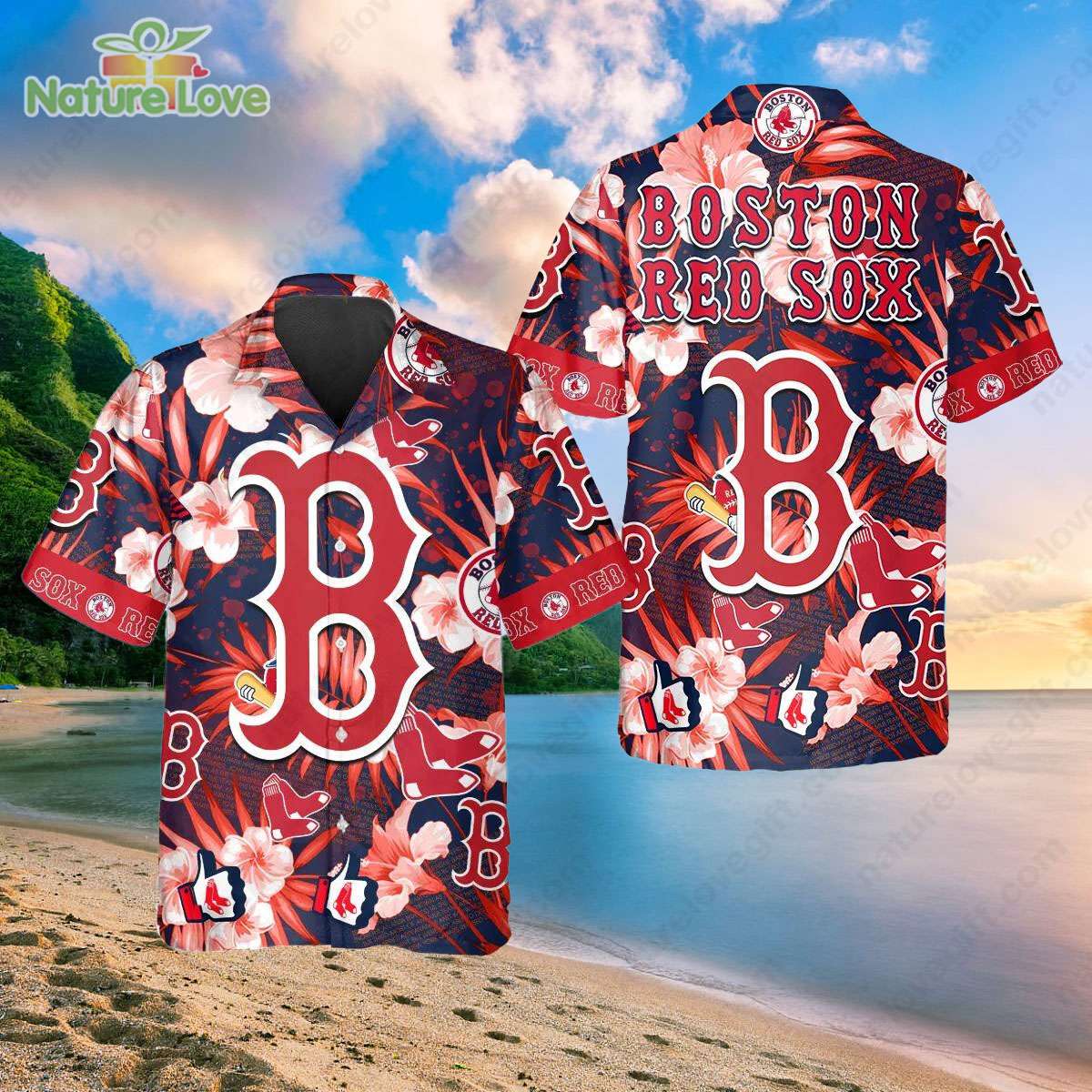 Boston Red Sox Hibiscus Tropical Floral MLB Hawaiian Shirt