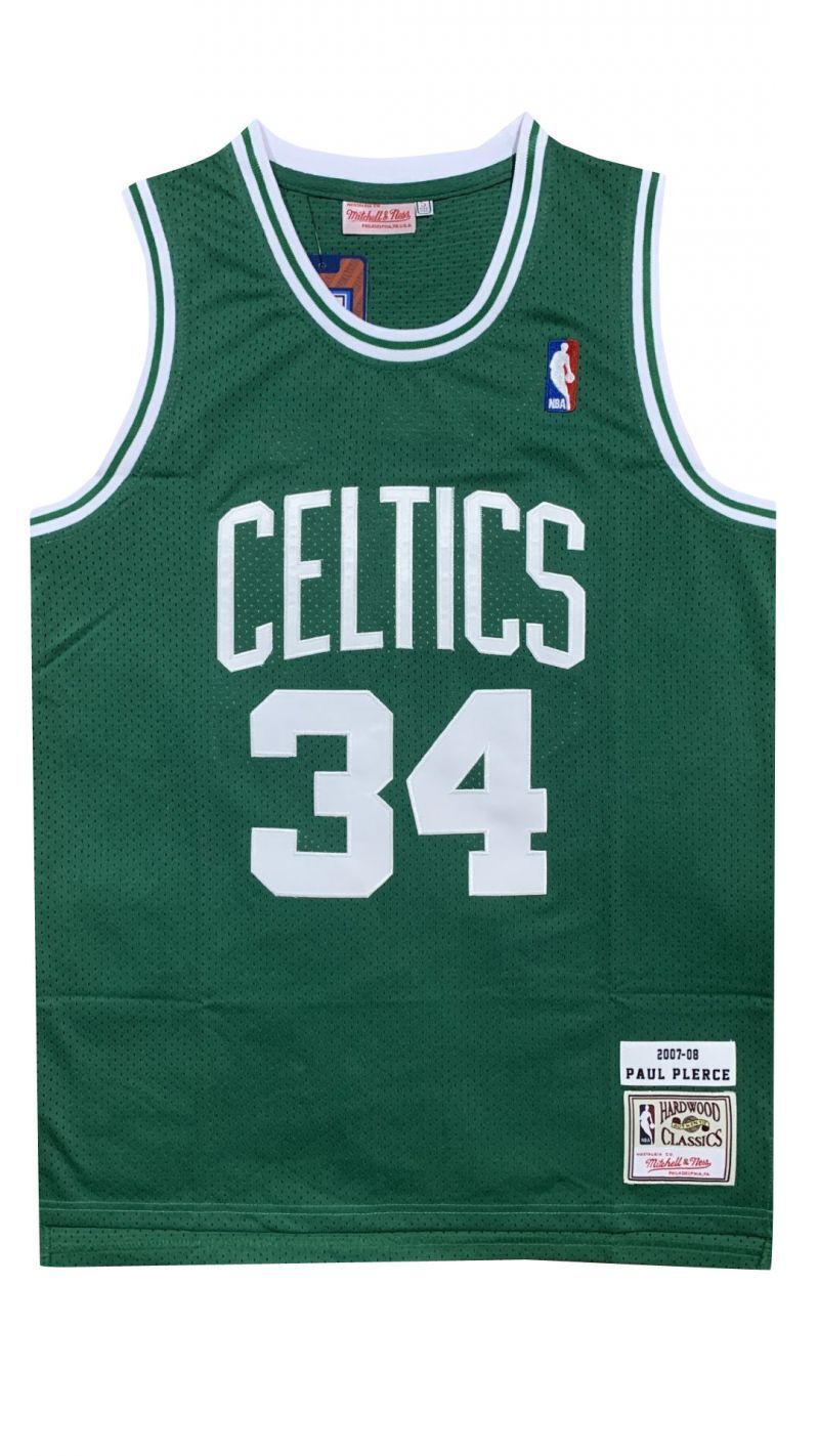 Boston Celtics #34 Paul Pierce Celtics 34 # 2007-08 Classic Retro Premium Mesh Jersey Style 2