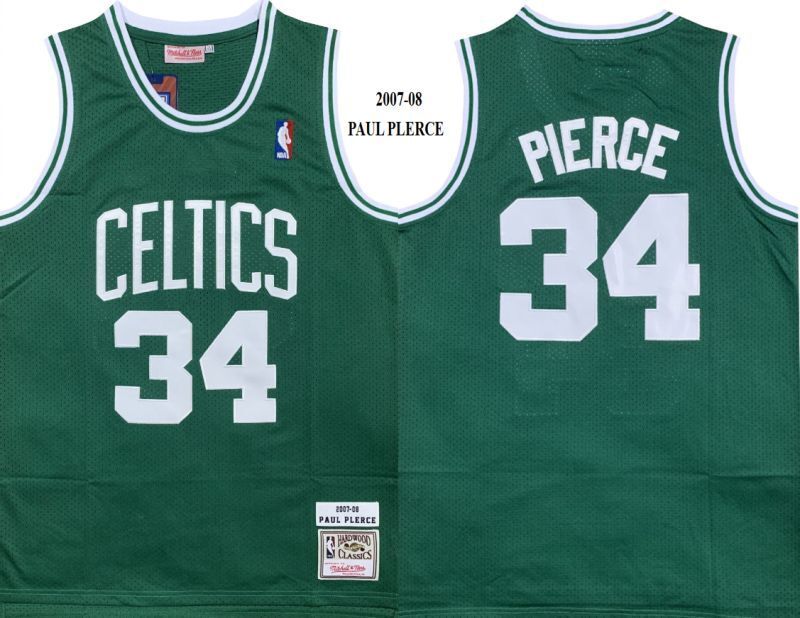 Boston Celtics #34 Paul Pierce Celtics 34 # 2007-08 Classic Retro Premium Mesh Jersey Style 3