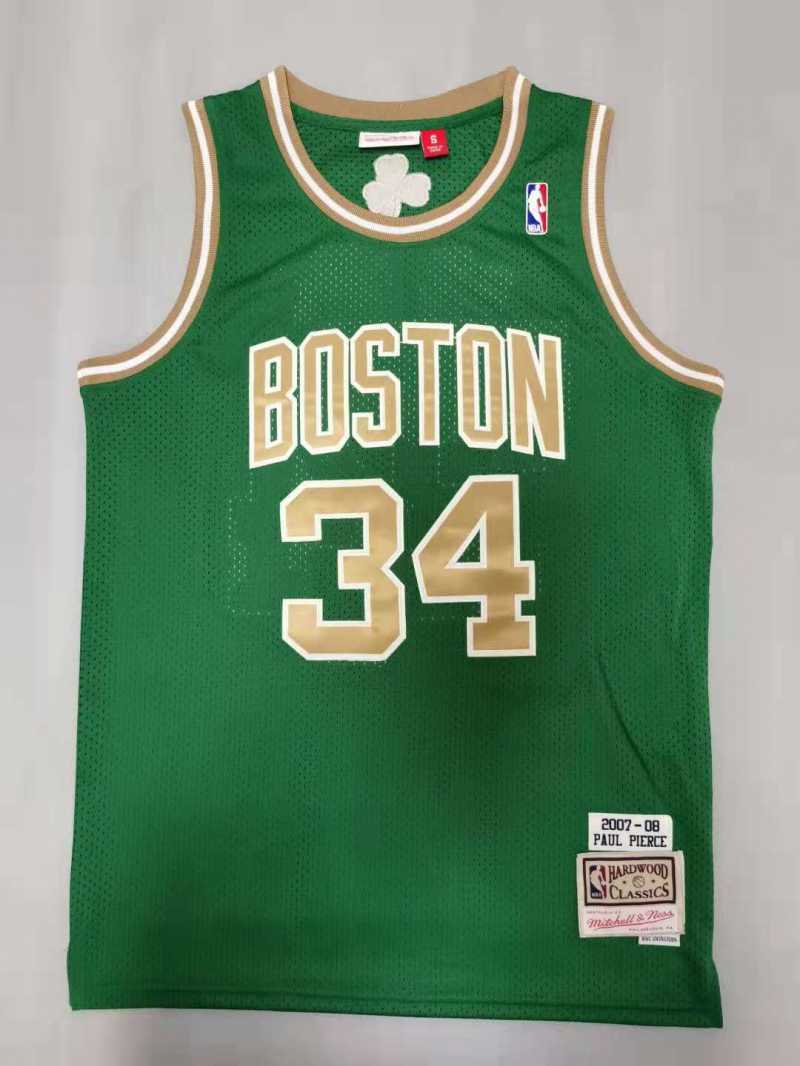 Boston Celtics #34 Paul Pierce Celtics 34# Retro - Green Style 2