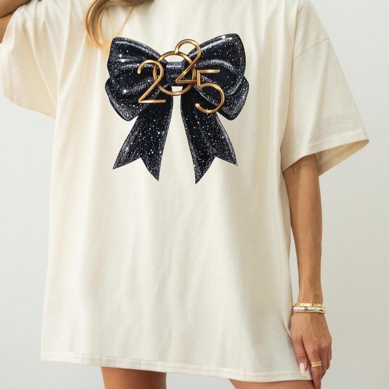Bow New Years Eve Shirt, Nye , Oversized, Coquette New Years, Coquette , 2025 Happy New Year