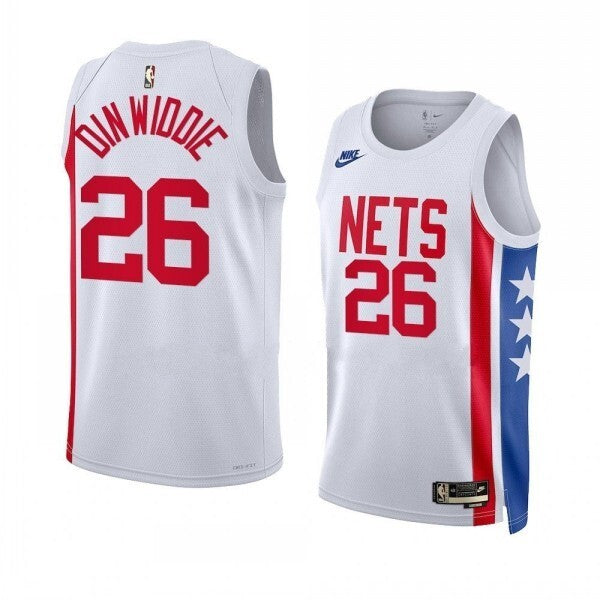 Brooklyn Nets #26 Spencer Dinwiddie Classic Edition 2022-23 White Swingman
