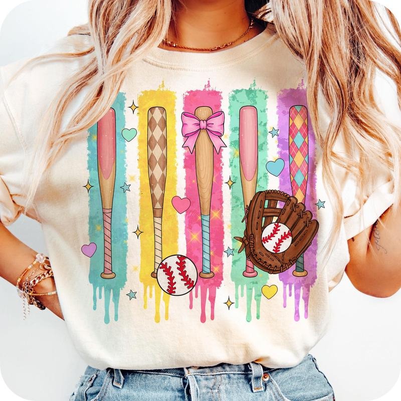 Brushstroke Baseball Drip Shirt, Coquette Baseball T-Shirt, Baseball Mama Shirt, Game Day Mama T-Shirt Hoodie, Sweatshirt