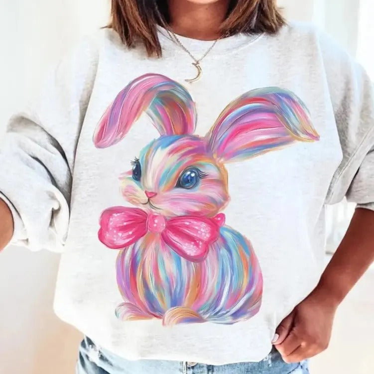 Brushstroke Bunny DTF Transfers - THIS IS NOT A SHIRT Hoodie, Sweatshirt | InkThreadWorks.com