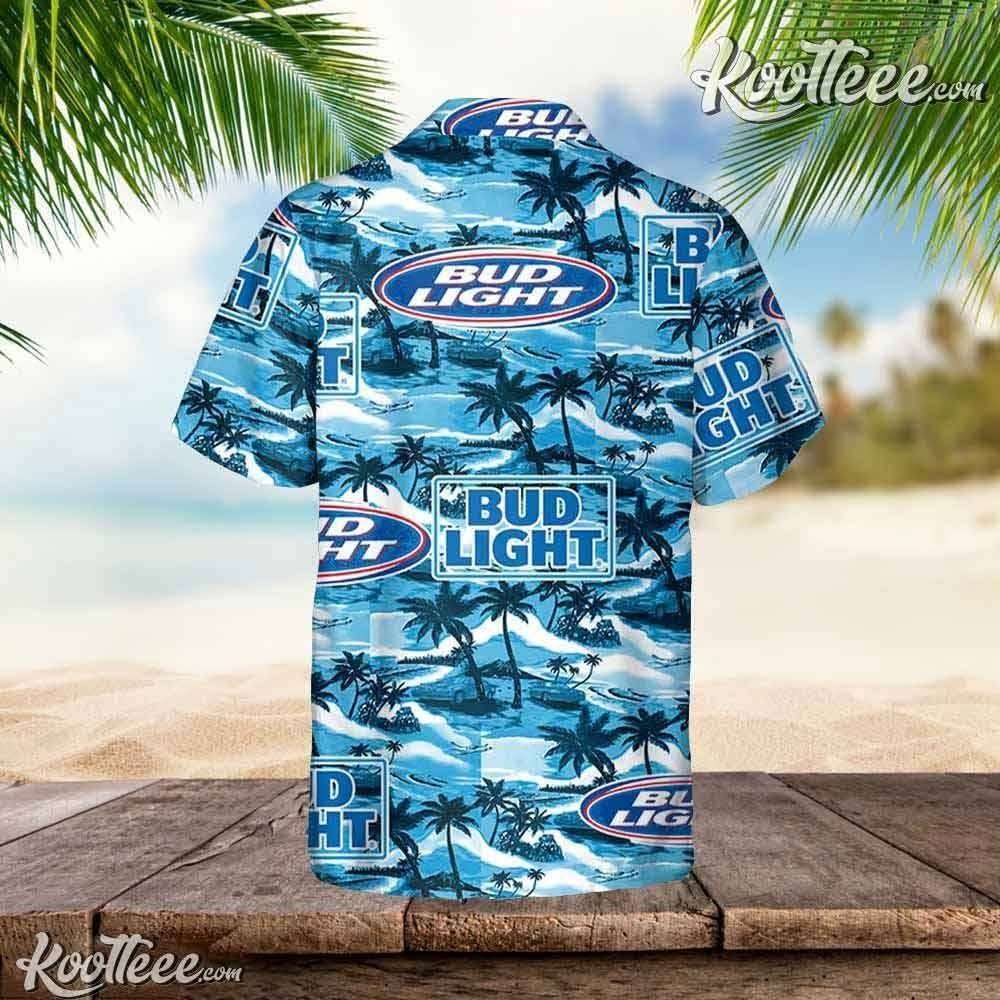 Bud Light Sea Island Pattern Hawaiian Shirt