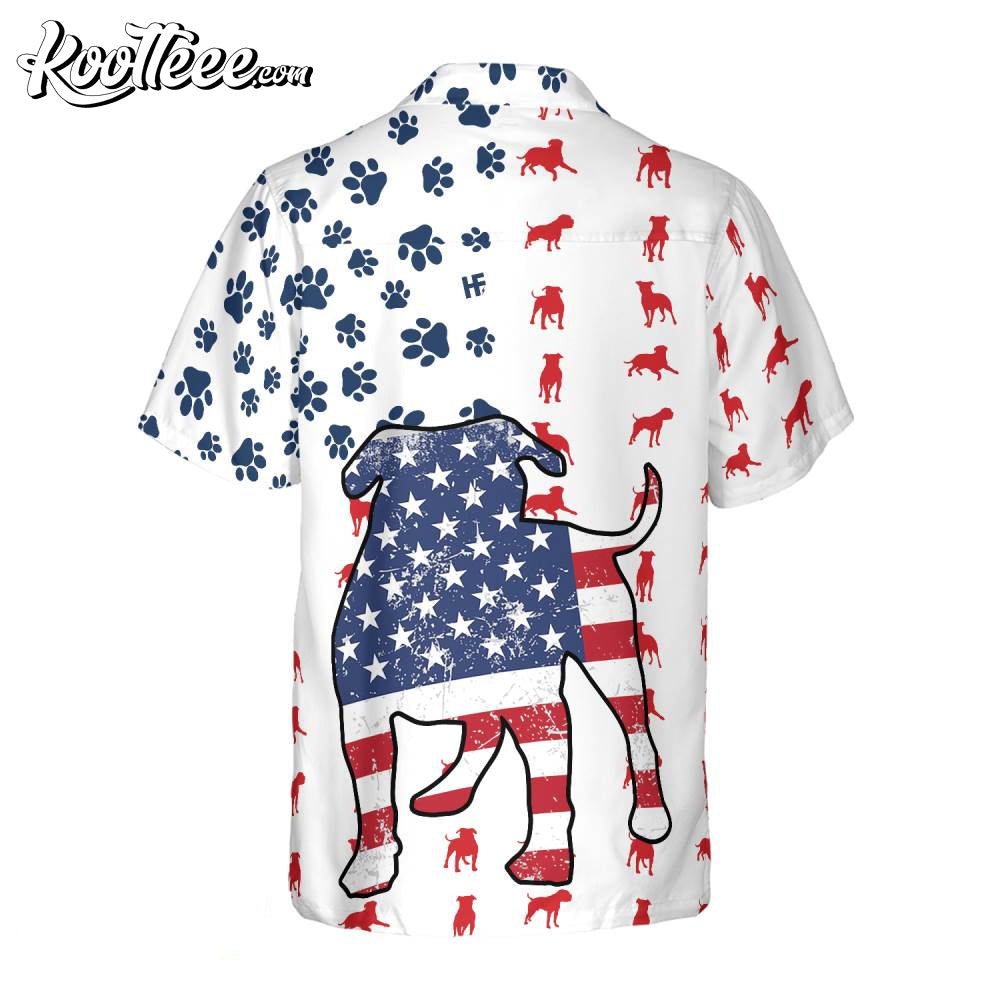 Bulldogs American Flag Hawaiian Shirt