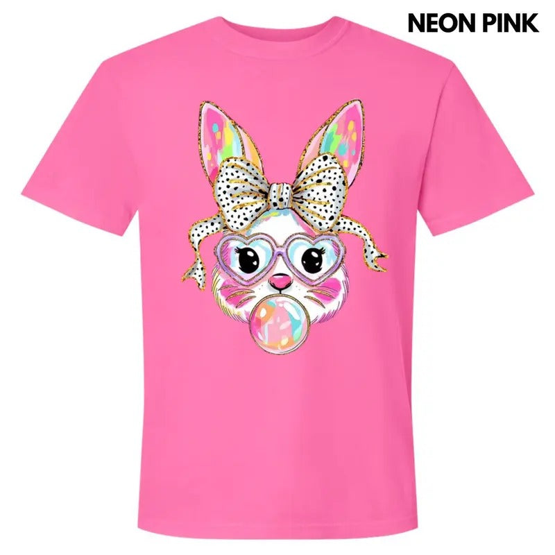Bunny Coquette Brushstroke Comfort Colors T-Shirt Hoodie, Sweatshirt | InkThreadWorks.com