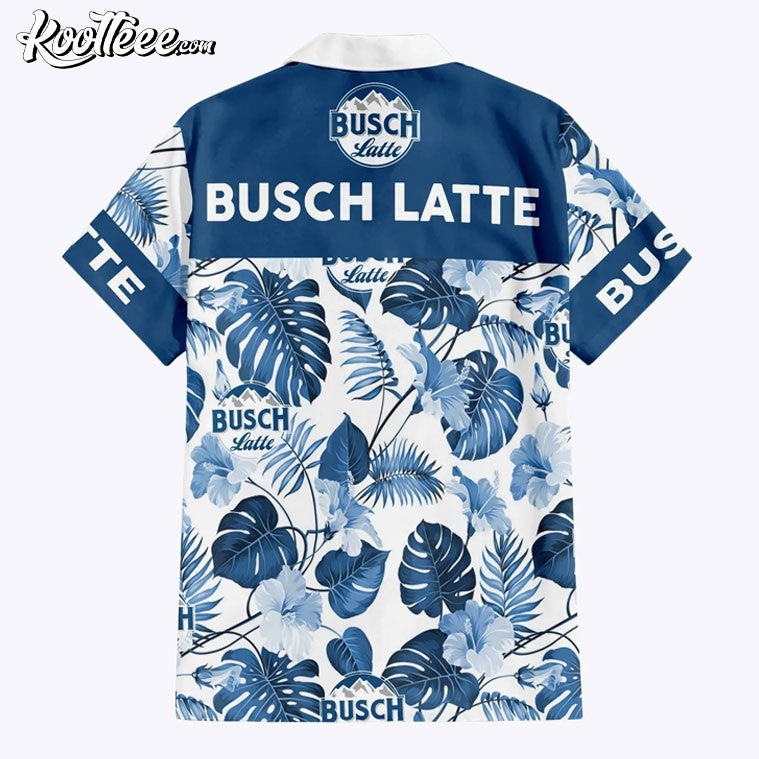 Busch Latte Tropical Flower Hawaiian Shirt