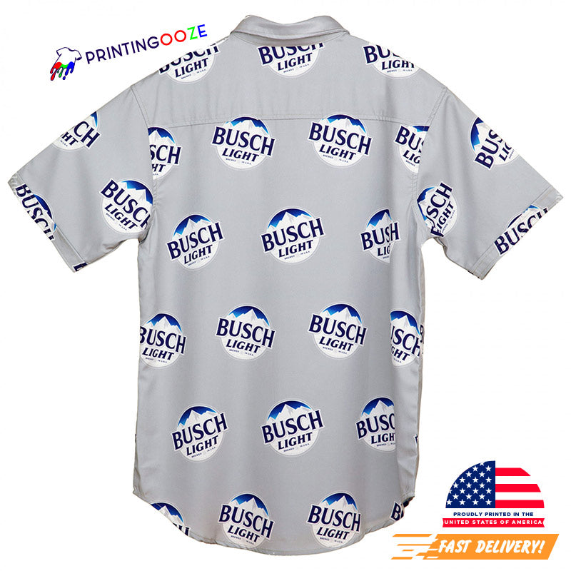 Busch Light Beer Logo Hawaiian Shirt