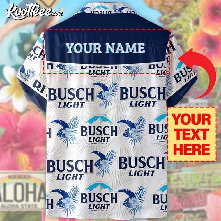 Busch Light Beer Summer Beach Personalized Hawaiian Shirt
