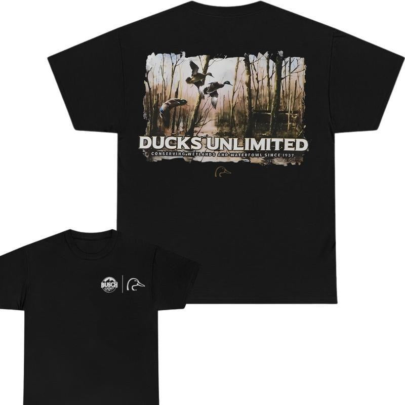Busch Light Ducks Unlimited Shirt, Double Sides Graphic Tee, For Men, For Women