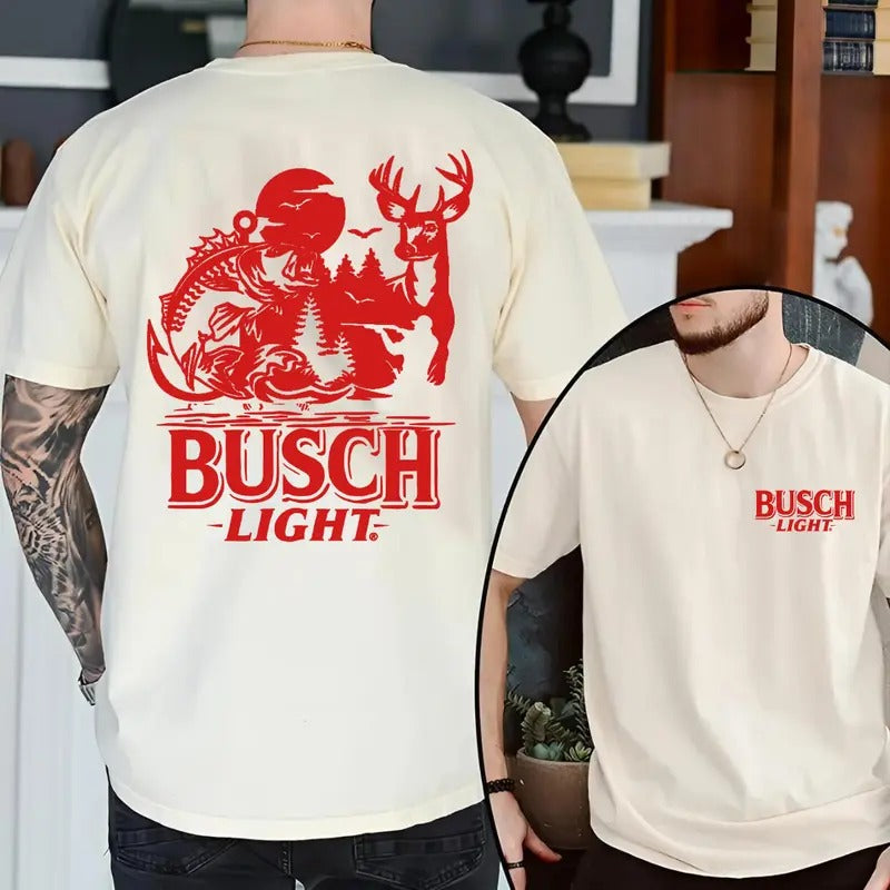 Busch Light Summer Hunting Tshirt, Classic Men's & Women's Long Sleeve Casual T-shirt