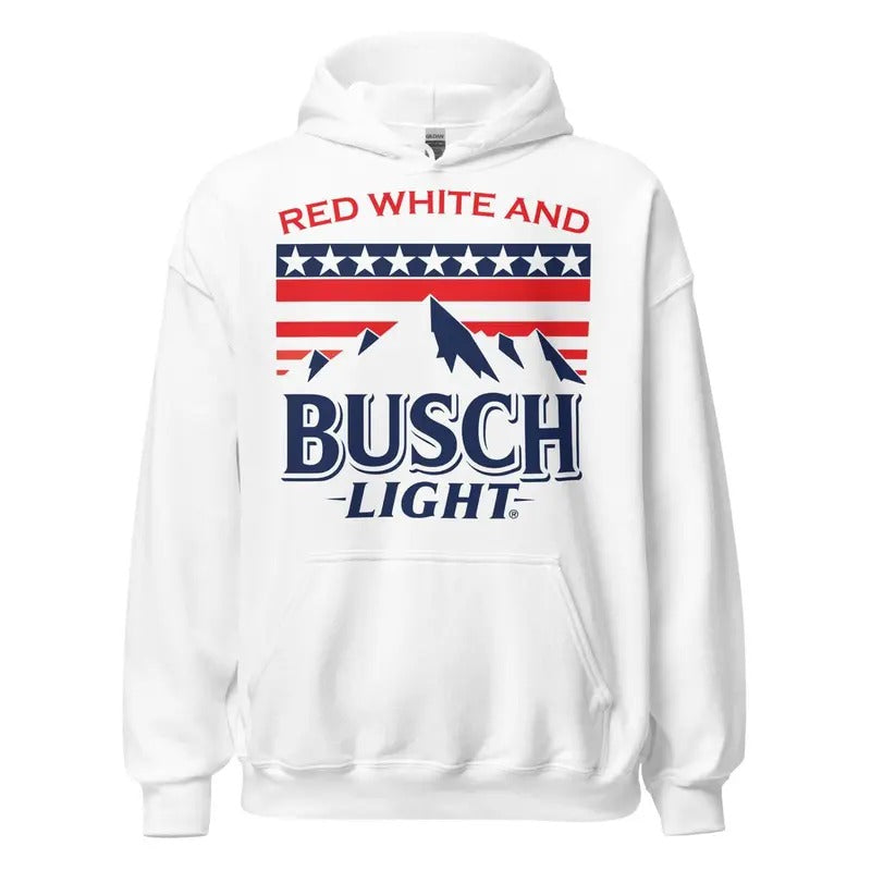 Busch Red White & Busch Light White Hoodie, Unisex Shirt, Shirt For Men, Shirt For Women, hot tikotk 2024