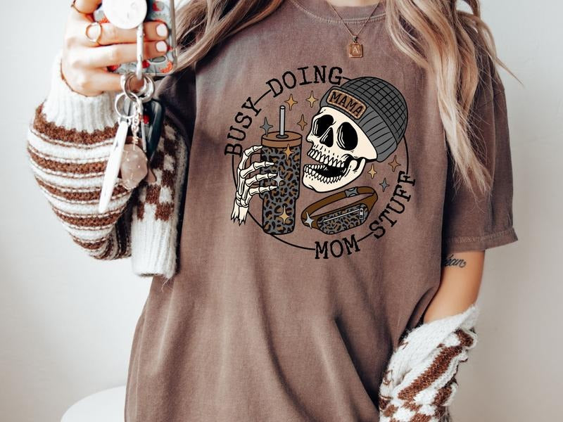 Busy Doing Mom Stuff Sweatshirt & Women's Tops T-Shirts, Hoodie | InkThreadWorks.com