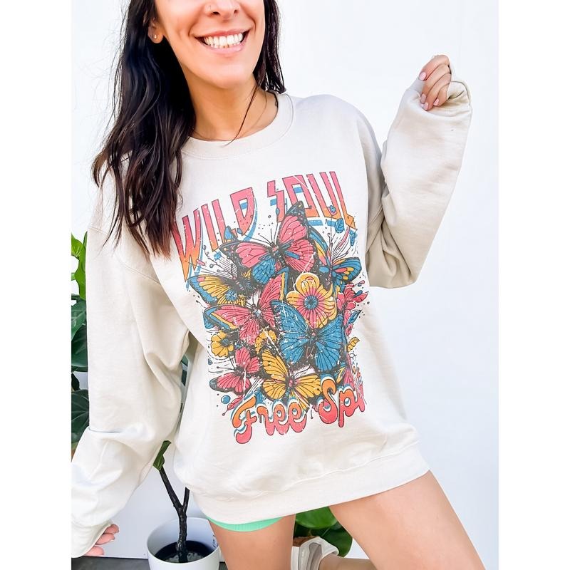 Butterfly Free Spirit Graphic Top