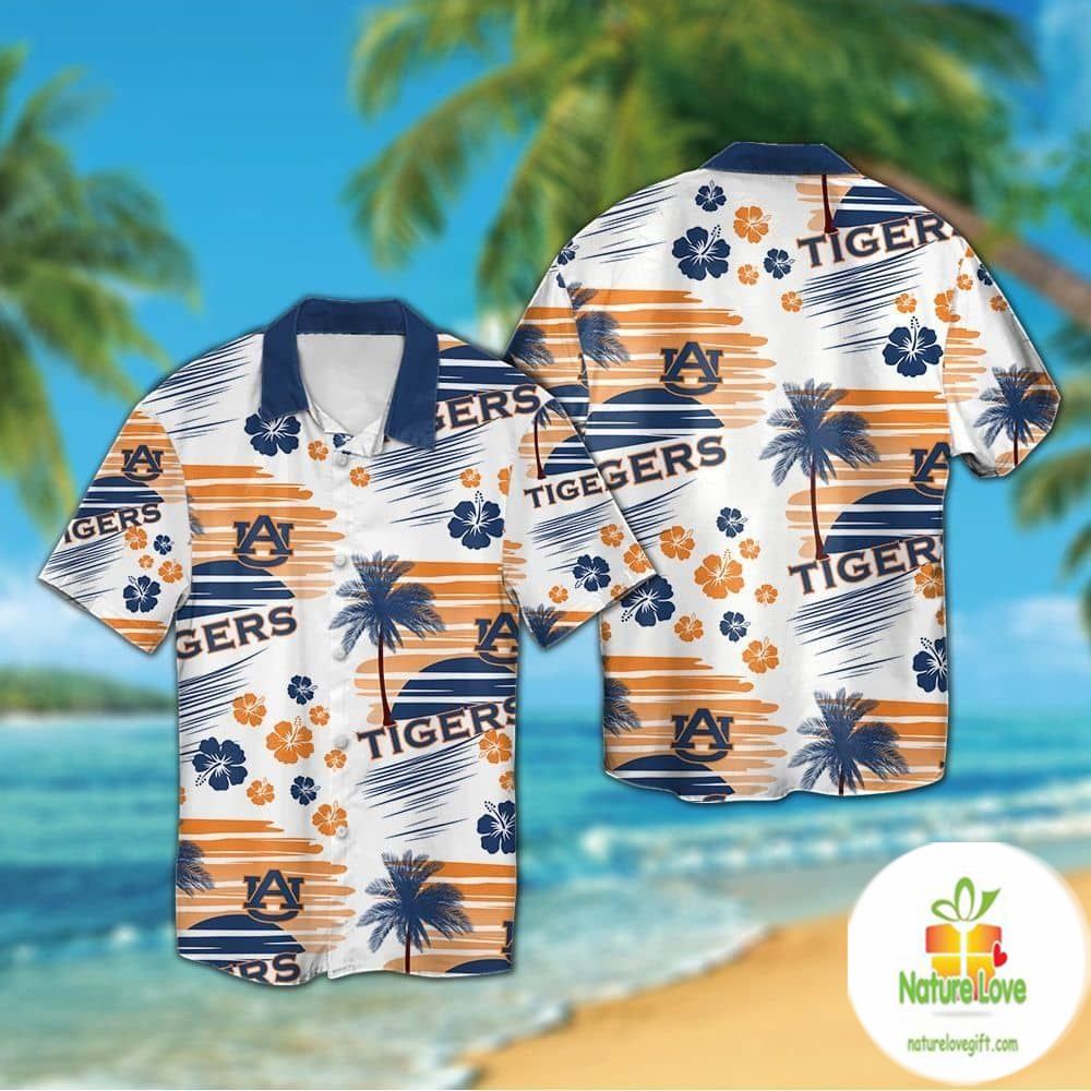 Auburn Tigers Hawaiian Shirt Button Up Short Sleeve Aloha Shirts