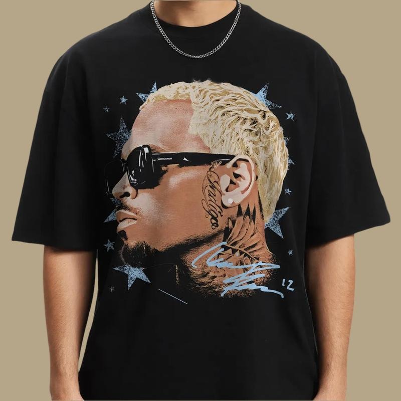 CB Breezy Bowl XX Tour Big Head Signature Tshir Graphicc Tee Top Streetwear