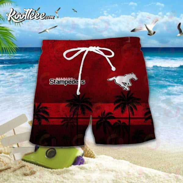 CFL Calgary Stampeders Hawaiian Shirt And Shorts