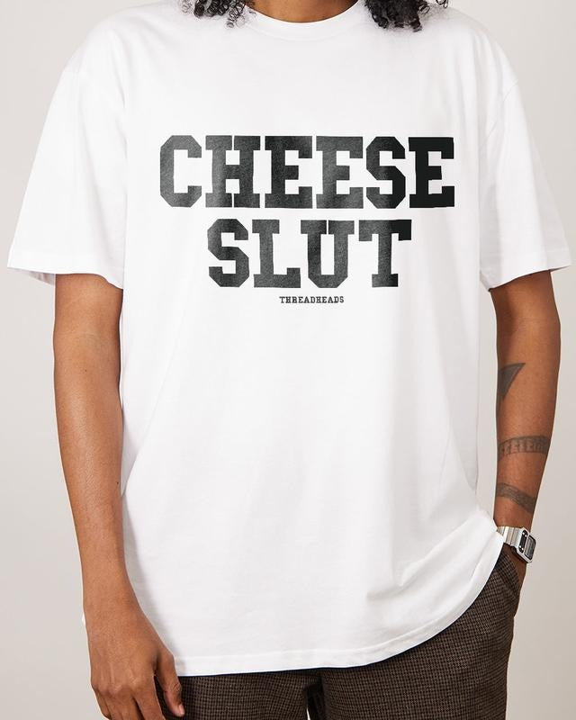 CHEESE SLUT T-SHIRT, Men Summer Fashion Cotton, Cotton Menswear, S to 3XL Hoodie, Sweatshirt | InkThreadWorks.com