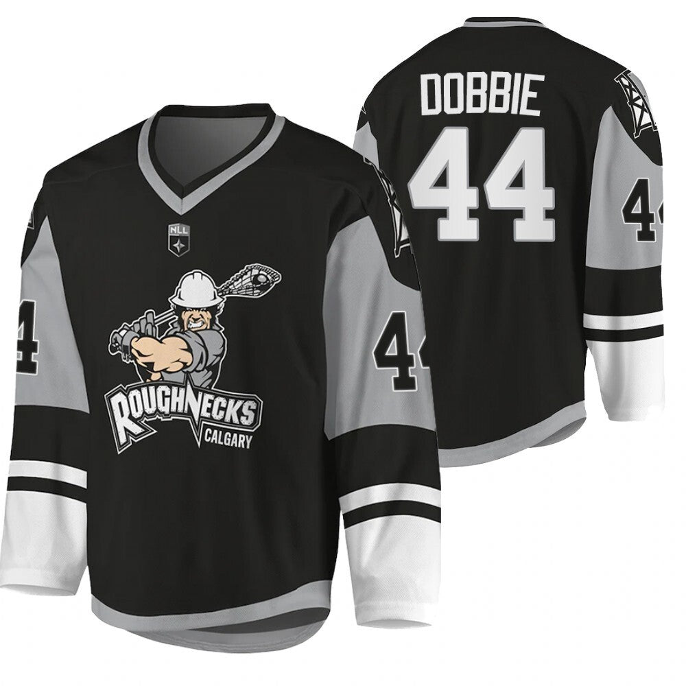 Calgary Roughnecks #44 Dane Dobbie sublimated-2021-22-black-jersey