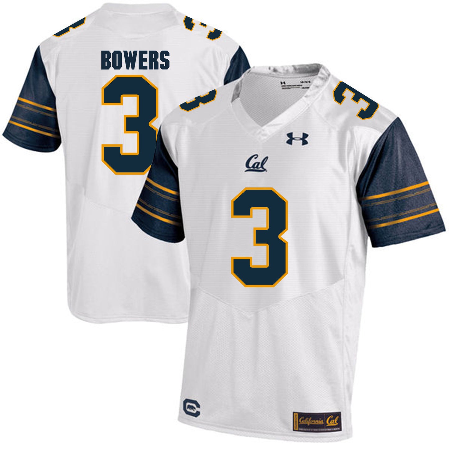 California Golden Bears Ross Bowers 3 White