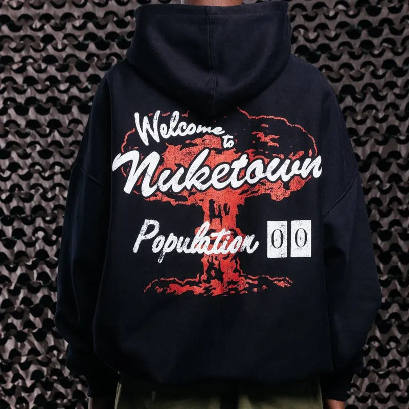 Call Of Duty Nuketown Hoodie Black Casual Fabric Menswear Womenswear Streetwear Graphic Heart